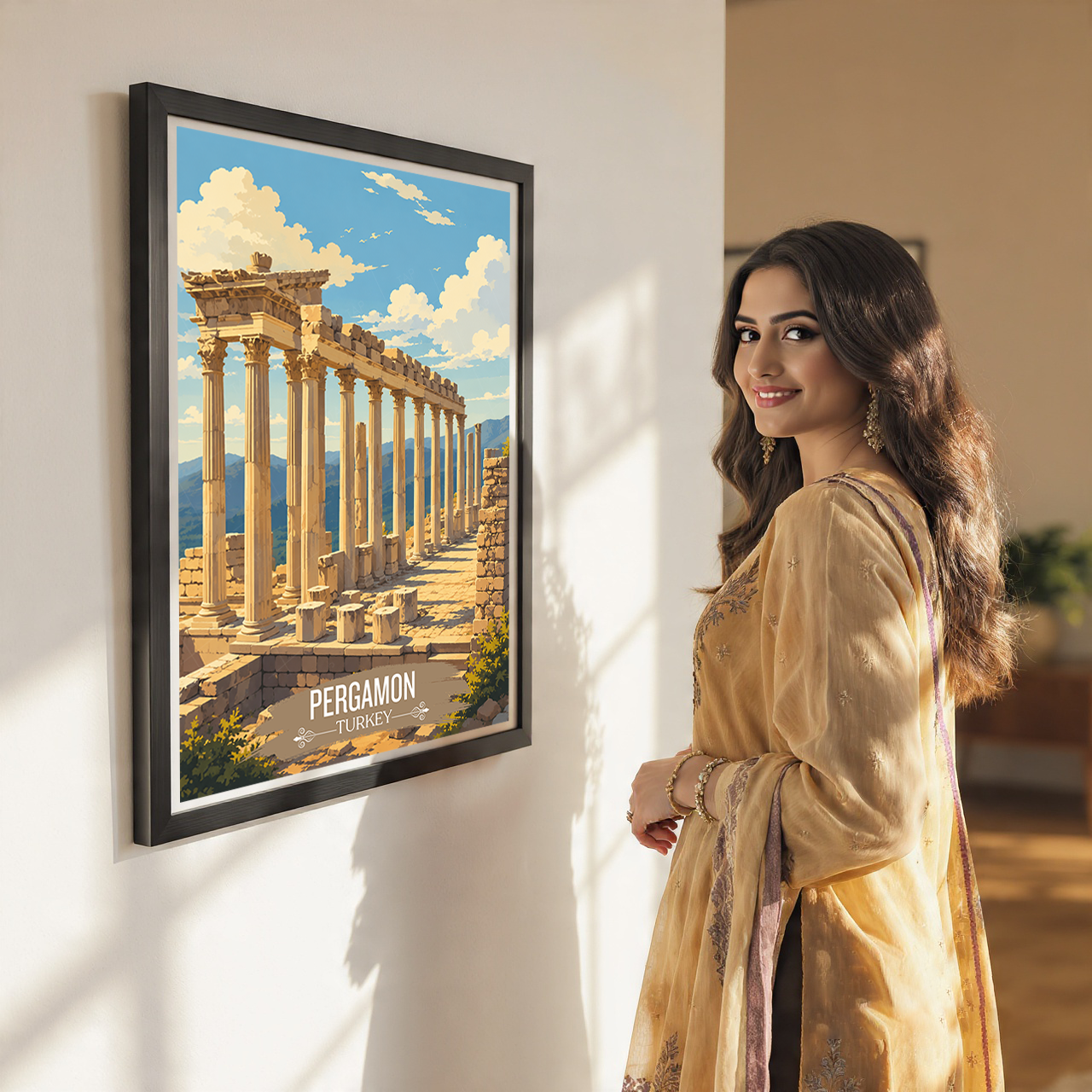 Pergamon - Turkey - Vintage Travel Wall Art Poster Print