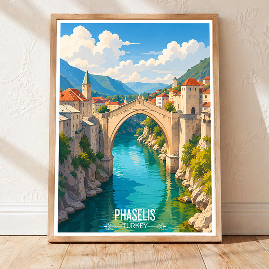 Phaselis - Turkey - Vintage Travel Wall Art Poster Print - Art Print - Travel Art Poster