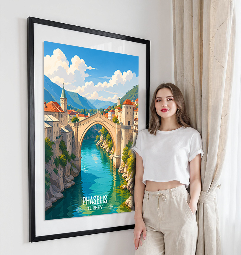 Phaselis - Turkey - Vintage Travel Wall Art Poster Print