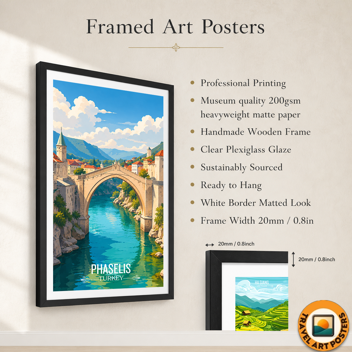 Phaselis - Turkey - Vintage Travel Wall Art Poster Print