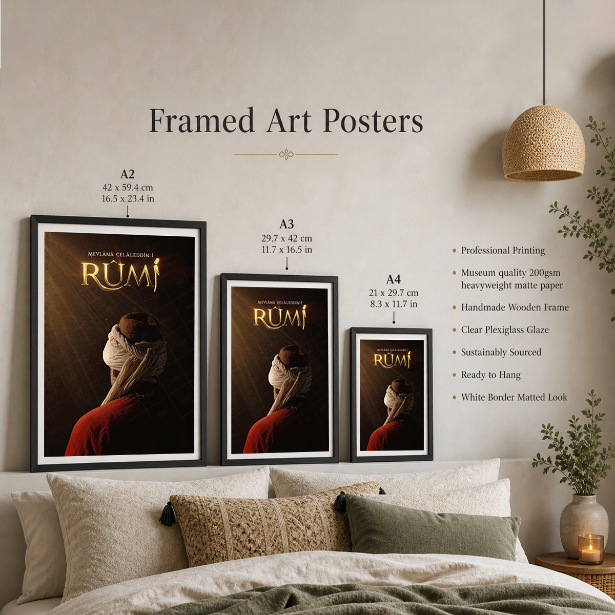 Mevlana Rumi - Turkey - Vintage Travel Wall Art Poster Print