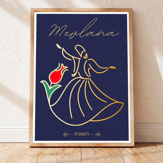 Rumi - Turkey - Vintage Travel Wall Art Poster Print - Art Print - Travel Art Poster