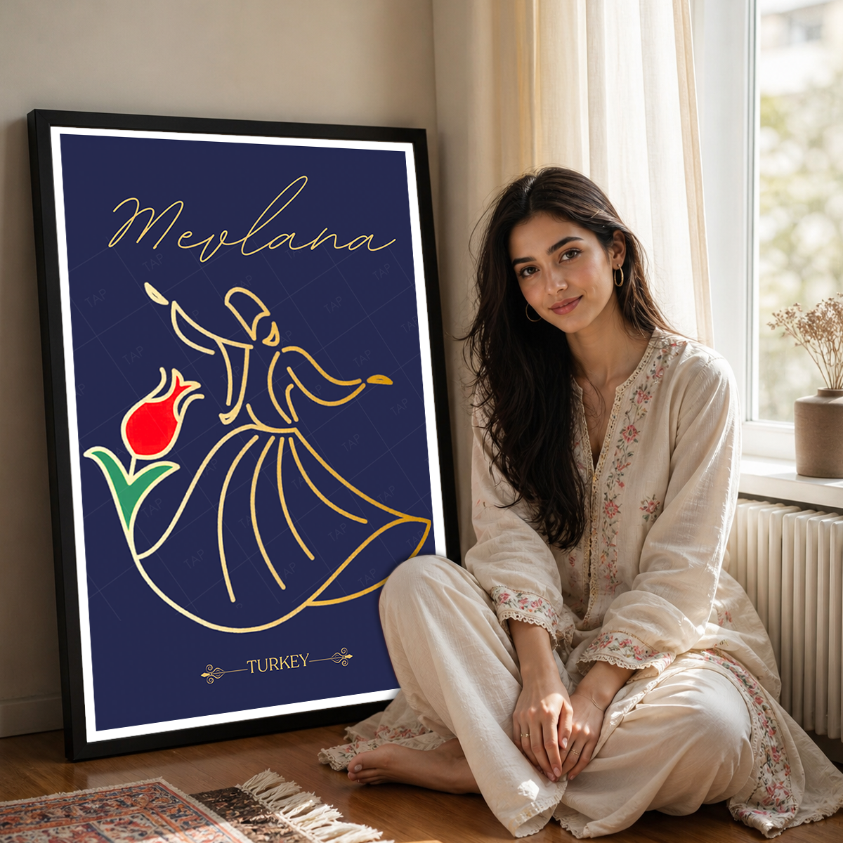 Rumi - Turkey - Vintage Travel Wall Art Poster Print