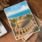 Side Antalya - Turkey - Vintage Travel Wall Art Poster Print