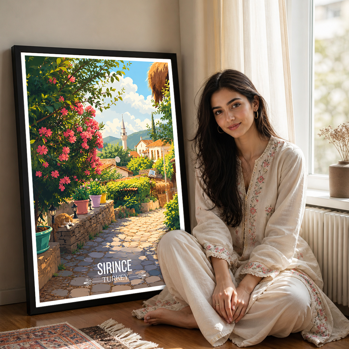 Sirince - Turkey - Vintage Travel Wall Art Poster Print