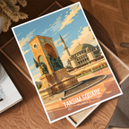 Taksim Square - Turkey - Vintage Travel Wall Art Poster Print
