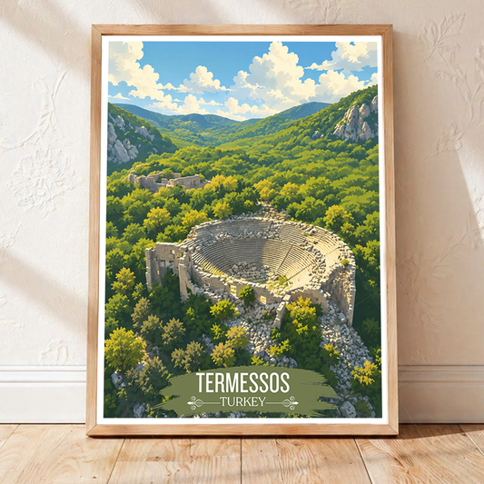 Termessos - Turkey - Vintage Travel Wall Art Poster Print - Art Print - Travel Art Poster