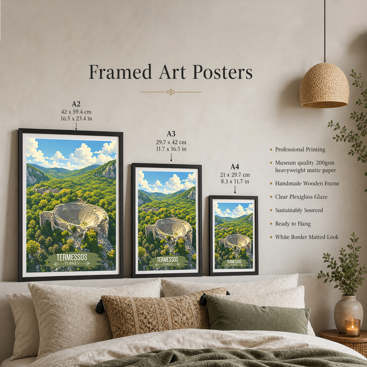 Termessos - Turkey - Vintage Travel Wall Art Poster Print