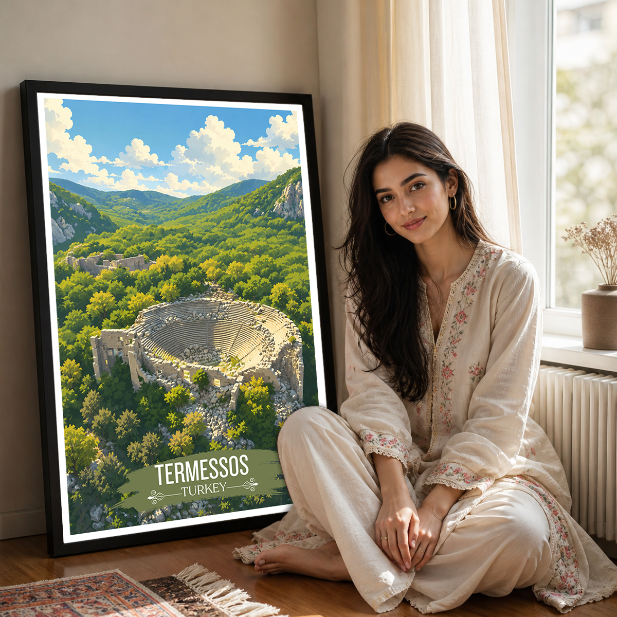 Termessos - Turkey - Vintage Travel Wall Art Poster Print