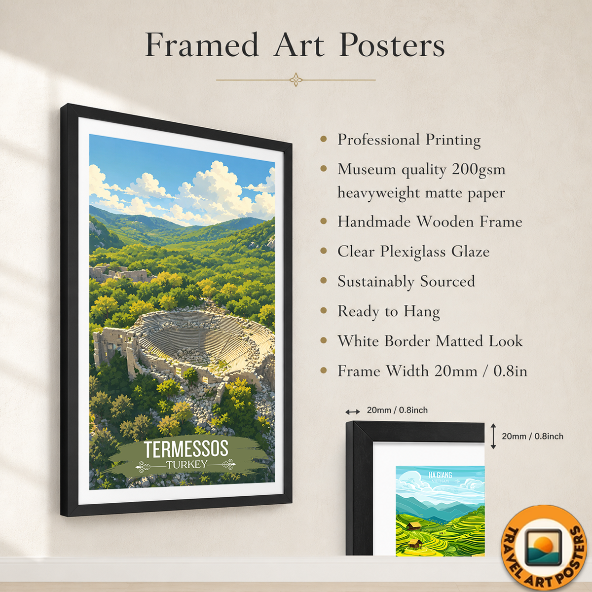 Termessos - Turkey - Vintage Travel Wall Art Poster Print