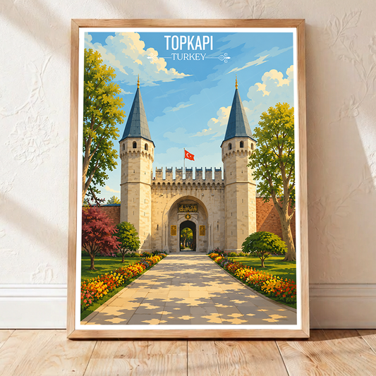 Topkapi - Turkey - Vintage Travel Wall Art Poster Print - Art Print - Travel Art Poster
