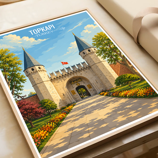 Topkapi - Turkey - Vintage Travel Wall Art Poster Print - Art Print - Travel Art Poster