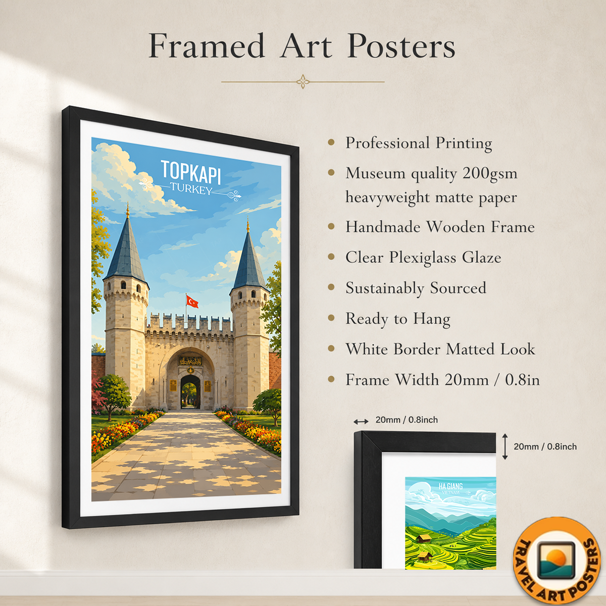 Topkapi - Turkey - Vintage Travel Wall Art Poster Print