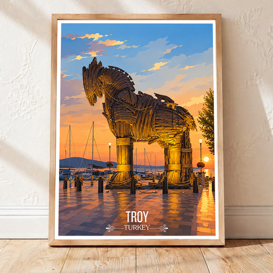 Troy - Turkey - Vintage Travel Wall Art Poster Print - Art Print - Travel Art Poster
