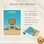 Alem Centre - Turkmenistan - Travel Poster Vintage Style Wall Art Print