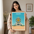 Alem Centre - Turkmenistan - Travel Poster Vintage Style Wall Art Print