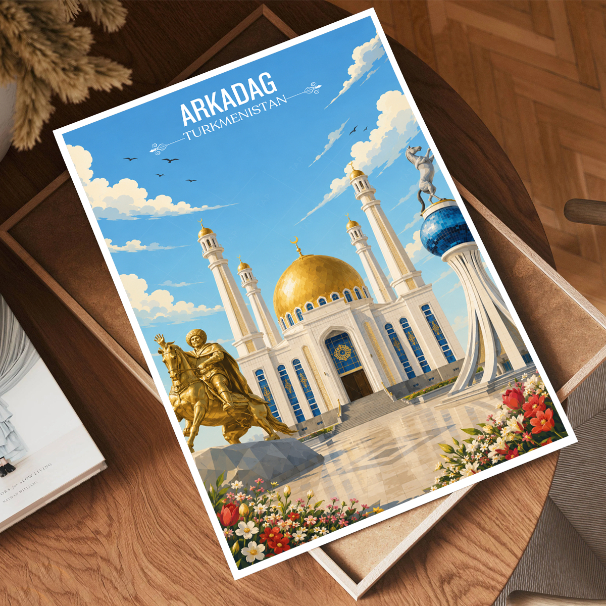 Arkadag - Turkmenistan - Travel Poster Vintage Style Wall Art Print