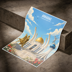 Arkadag - Turkmenistan - Travel Poster Vintage Style Wall Art Print
