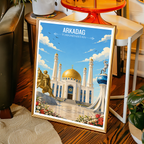Arkadag - Turkmenistan - Travel Poster Vintage Style Wall Art Print