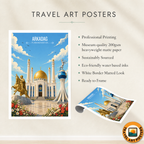 Arkadag - Turkmenistan - Travel Poster Vintage Style Wall Art Print