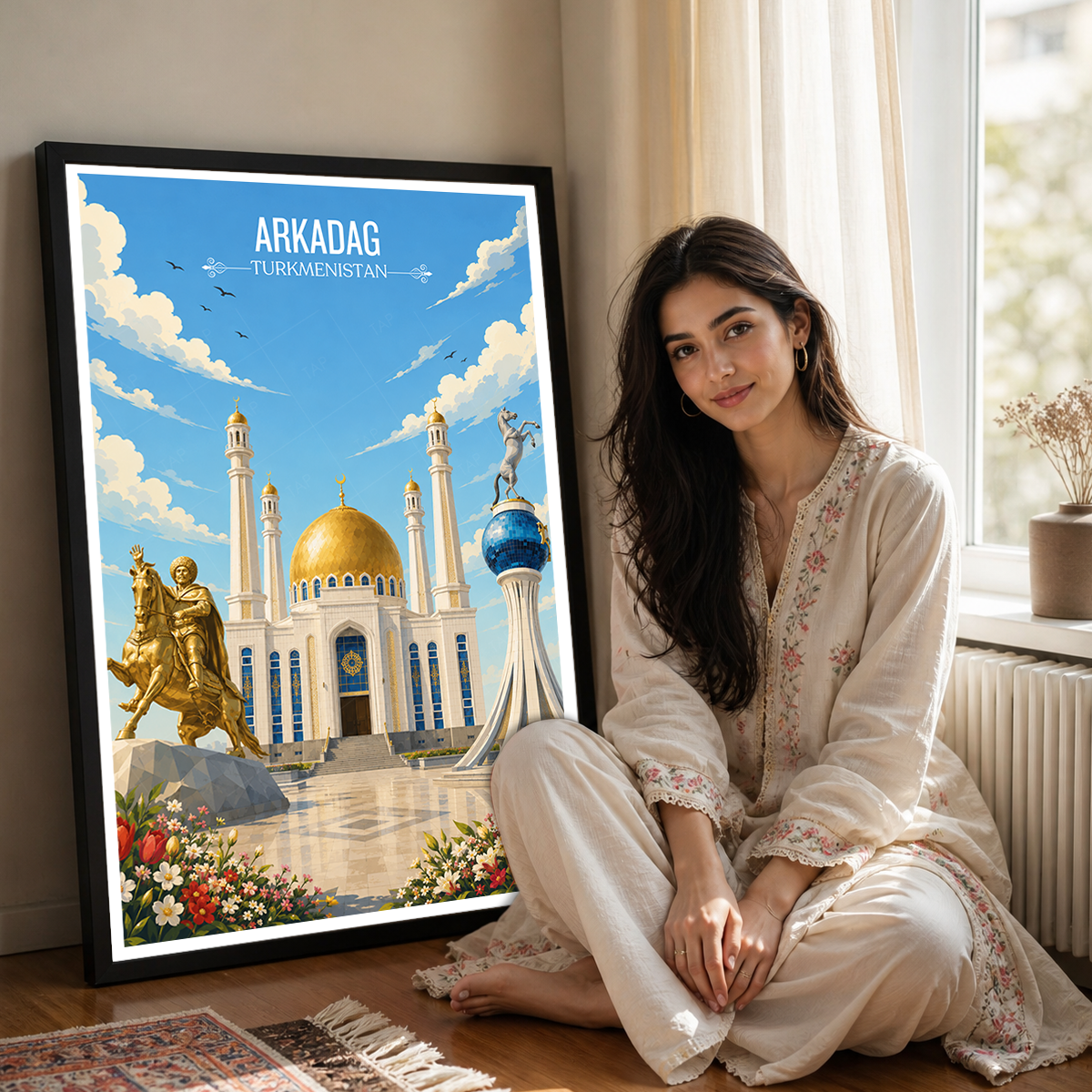 Arkadag - Turkmenistan - Travel Poster Vintage Style Wall Art Print