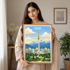 Ashgabat - Turkmenistan - Travel Poster Vintage Style Wall Art Print