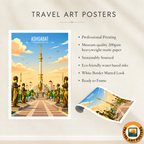 Ashgabat - Turkmenistan - Travel Poster Vintage Style Wall Art Print