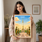 Ashgabat - Turkmenistan - Travel Poster Vintage Style Wall Art Print