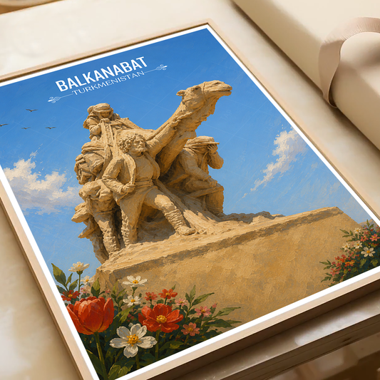Balkanabat - Turkmenistan - Travel Poster Vintage Style Wall Art Print - Art Print - Travel Art Poster