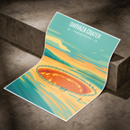 Darvaza Crater - Turkmenistan - Travel Poster Vintage Style Wall Art Print