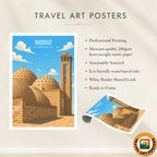 Daşoguz - Turkmenistan - Travel Poster Vintage Style Wall Art Print