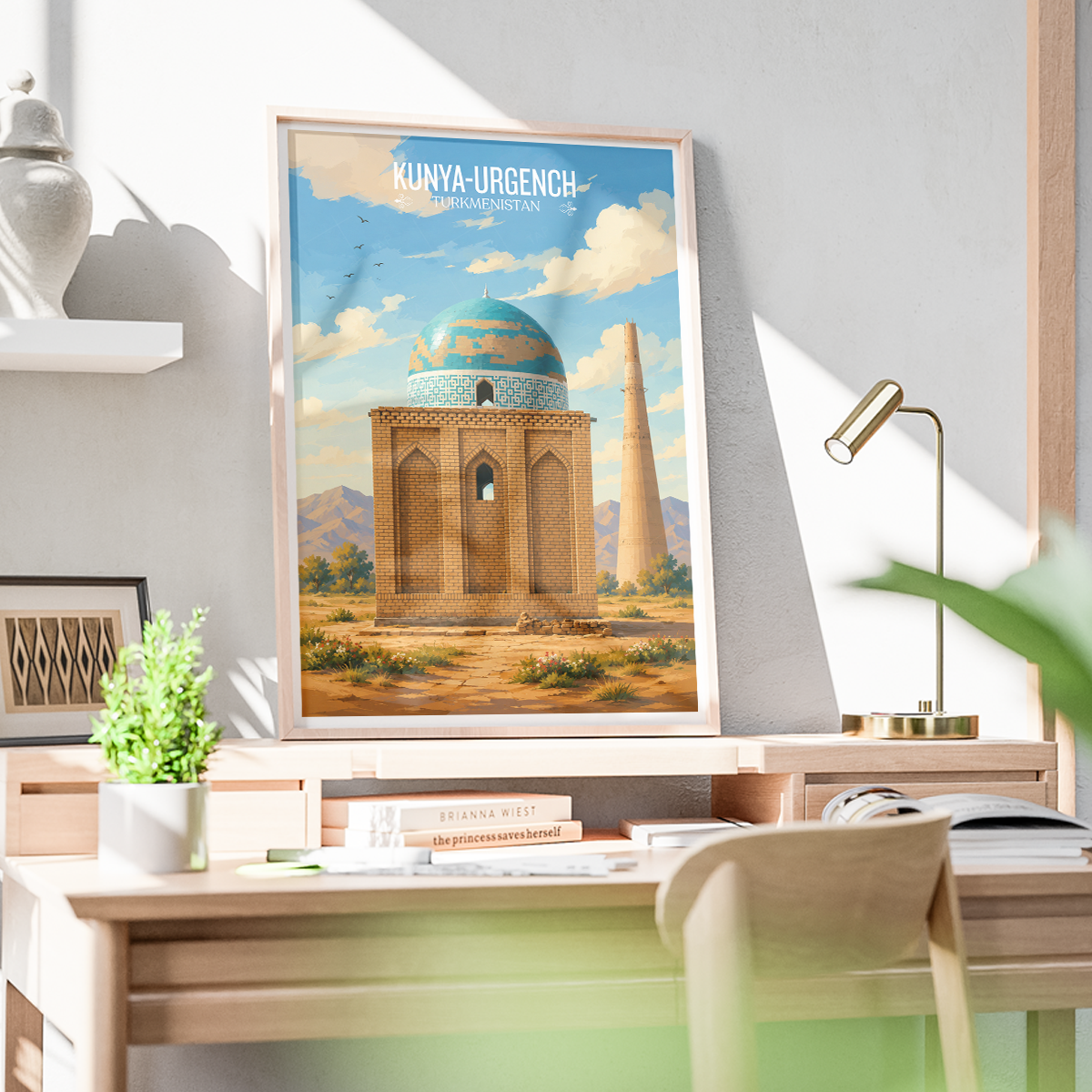 Kunya-Urgench - Turkmenistan - Travel Poster Vintage Style Wall Art Print