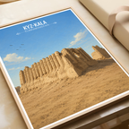 Kyz-Kala - Turkmenistan - Travel Poster Vintage Style Wall Art Print