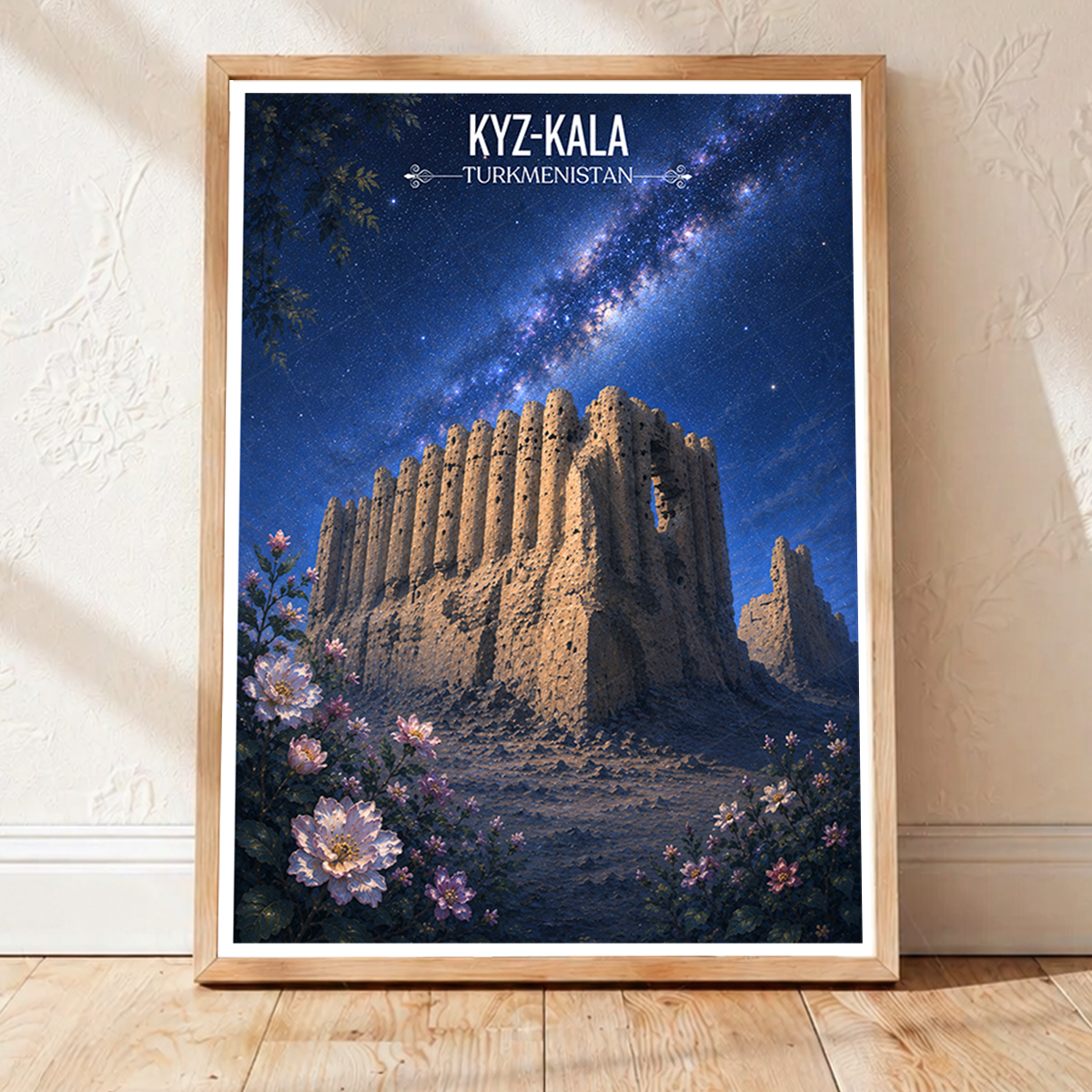 Kyz-Kala - Turkmenistan - Travel Poster Vintage Style Wall Art Print