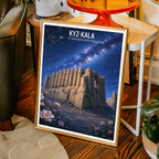 Kyz-Kala - Turkmenistan - Travel Poster Vintage Style Wall Art Print