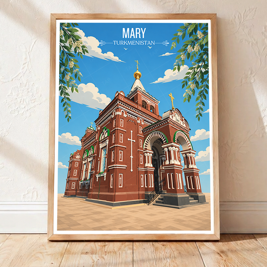 Mary - Turkmenistan - Travel Poster Vintage Style Wall Art Print - Art Print - Travel Art Poster