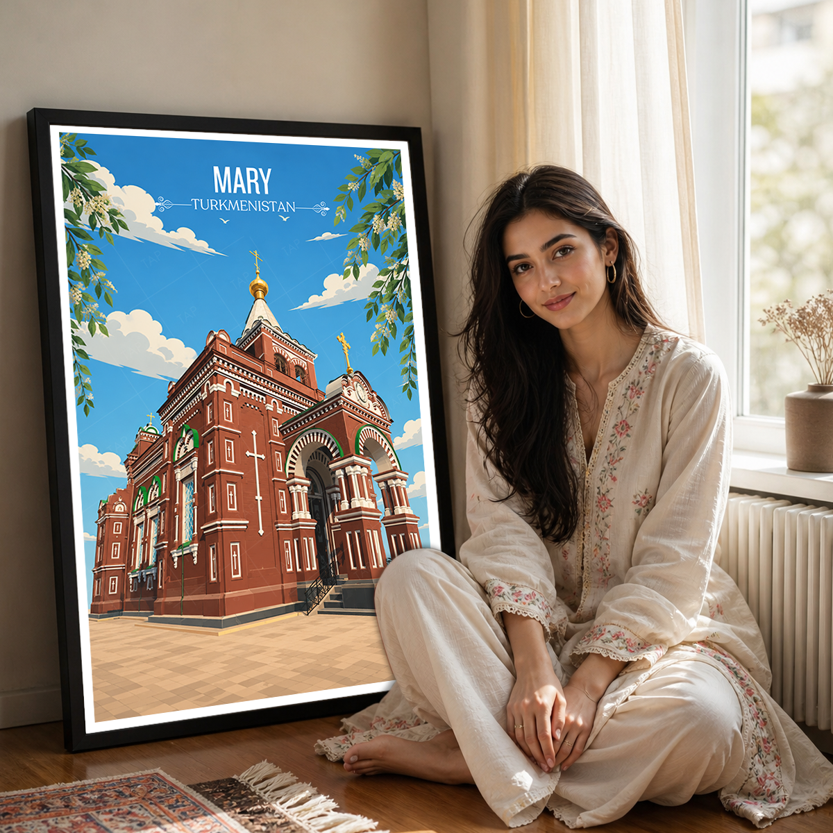 Mary - Turkmenistan - Travel Poster Vintage Style Wall Art Print