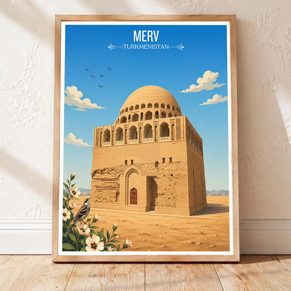 Merv - Turkmenistan - Travel Poster Vintage Style Wall Art Print