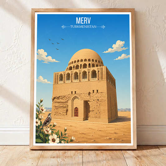 Merv - Turkmenistan - Travel Poster Vintage Style Wall Art Print - Art Print - Travel Art Poster
