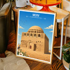 Merv - Turkmenistan - Travel Poster Vintage Style Wall Art Print