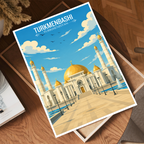 Turkmenbashi - Turkmenistan - Travel Poster Vintage Style Wall Art Print