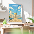 Turkmenbashi - Turkmenistan - Travel Poster Vintage Style Wall Art Print