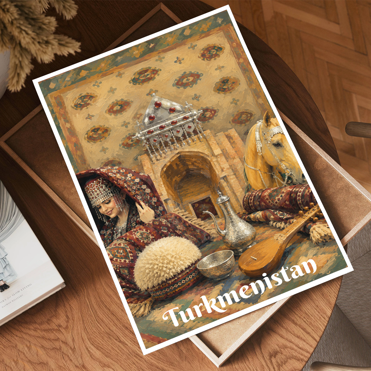 Turkmenistan - Travel Poster Vintage Style Wall Art Print