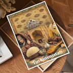 Turkmenistan - Travel Poster Vintage Style Wall Art Print