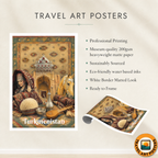 Turkmenistan - Travel Poster Vintage Style Wall Art Print