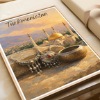 Turkmenistan - Travel Poster Vintage Style Wall Art Print