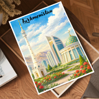 Turkmenistan - Travel Poster Vintage Style Wall Art Print
