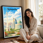 Turkmenistan - Travel Poster Vintage Style Wall Art Print