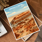 Yangikala Canyon - Turkmenistan - Travel Poster Vintage Style Wall Art Print