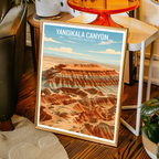 Yangikala Canyon - Turkmenistan - Travel Poster Vintage Style Wall Art Print
